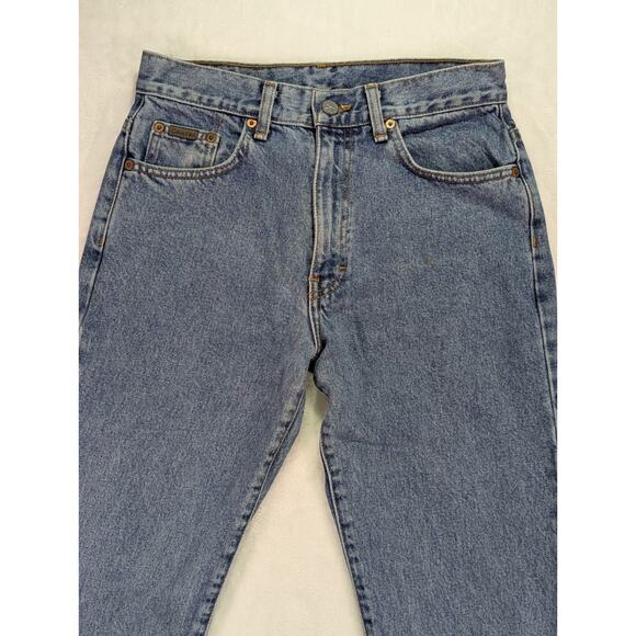 Calvin Klein Size 7 Ankle Jeans 100% Cotton Stone Wash High Rise VTG 90s - Picture 2 of 16